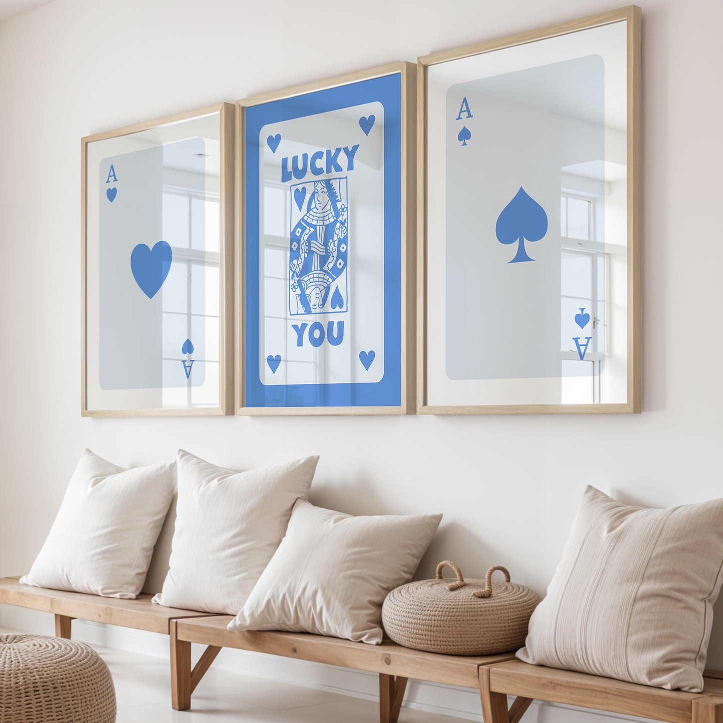 Lucky Cards Wall Art Set of 3