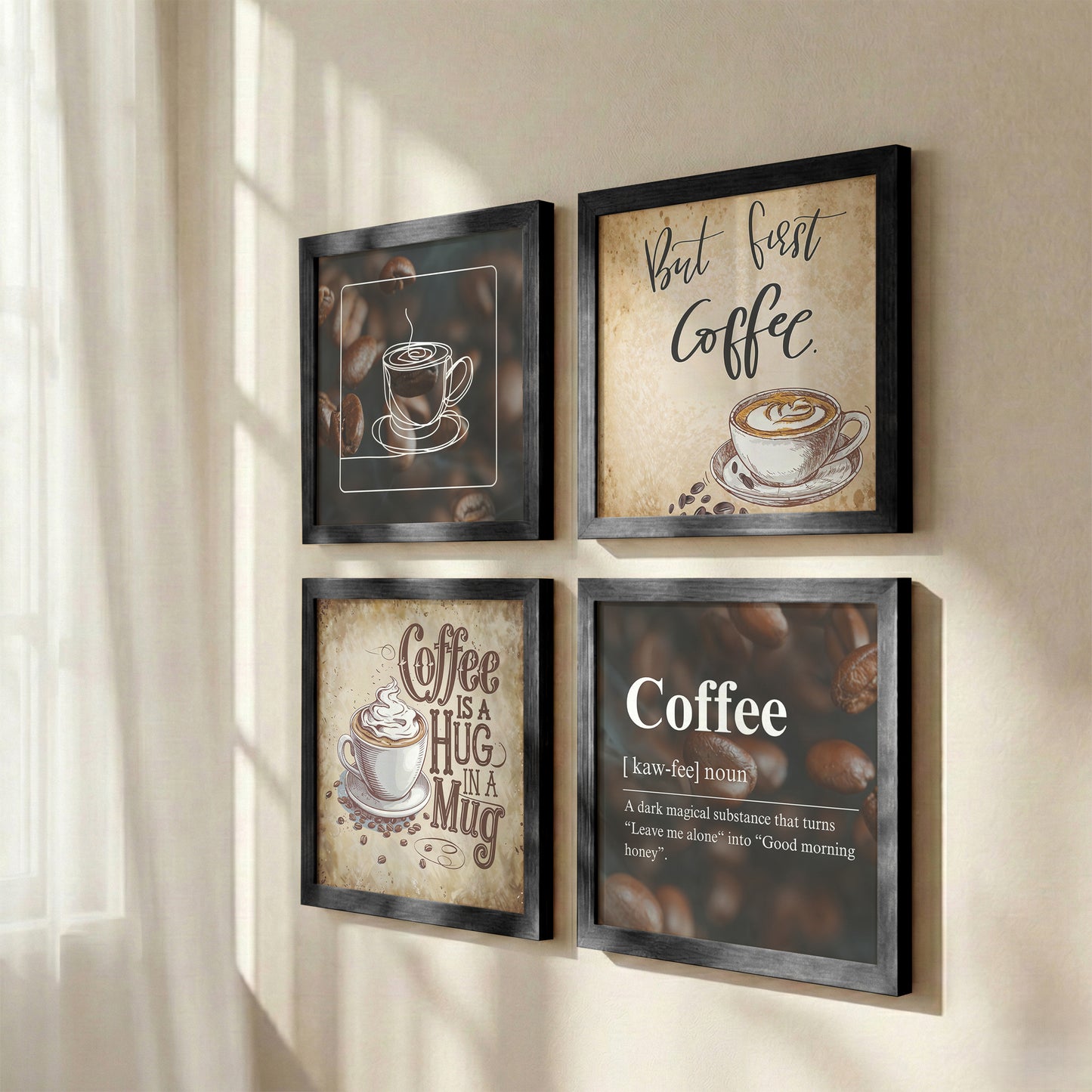 Coffee Lover Wall Art Set of 4
