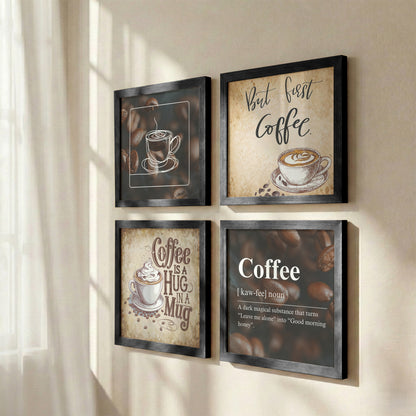 Coffee Lover Wall Art Set of 4