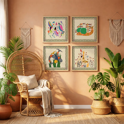 Boho Folk Frame Set of 4