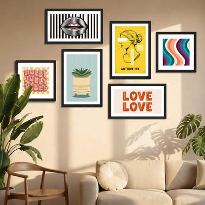 Retro Gallery Wall Set of 6