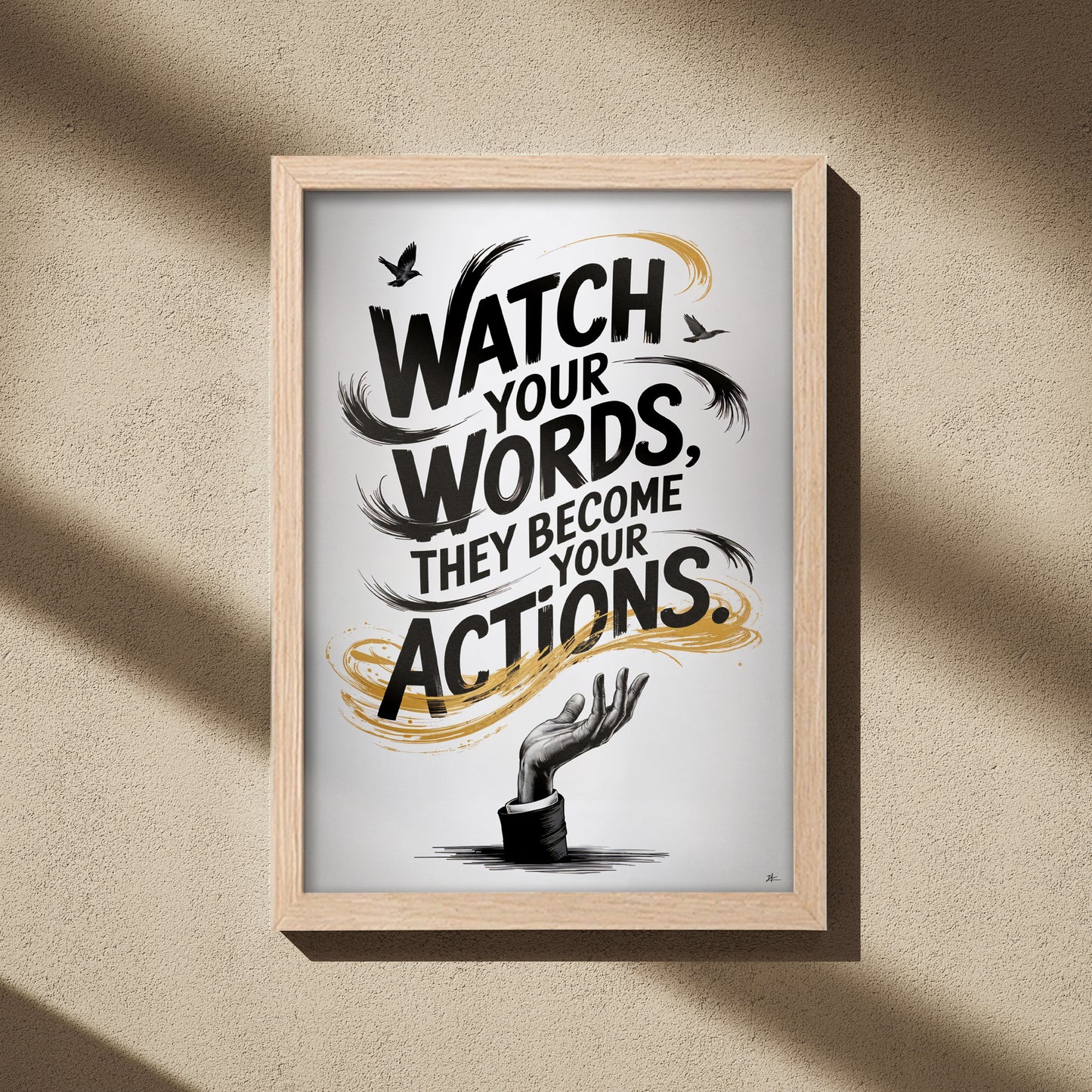 Watch Your Words Inspirational Poster