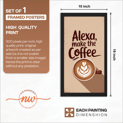 Minimal Coffee Quote Wall Frame