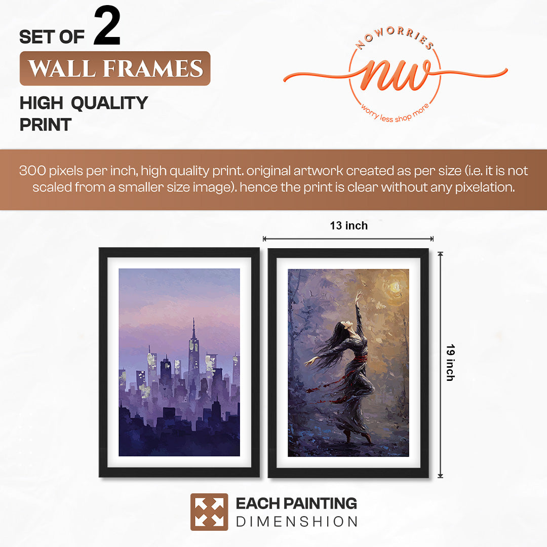 Dancer & Skyline Framed Set