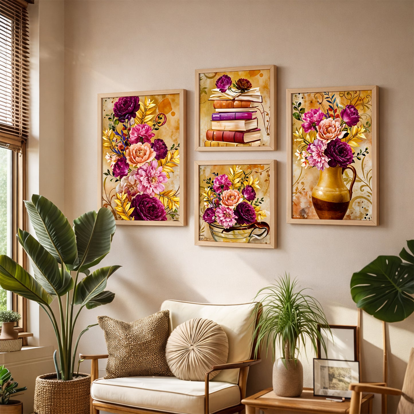 Golden Blossom Collection Set of 4