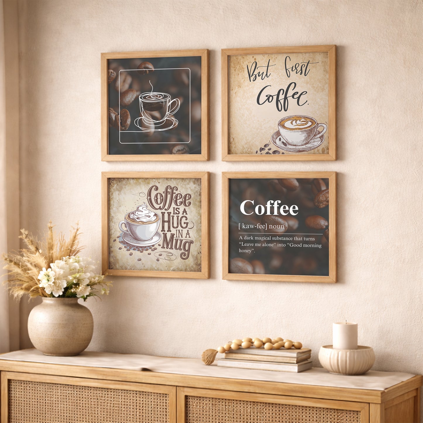 Coffee Lover Wall Art Set of 4