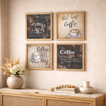 Coffee Lover Wall Art Set of 4