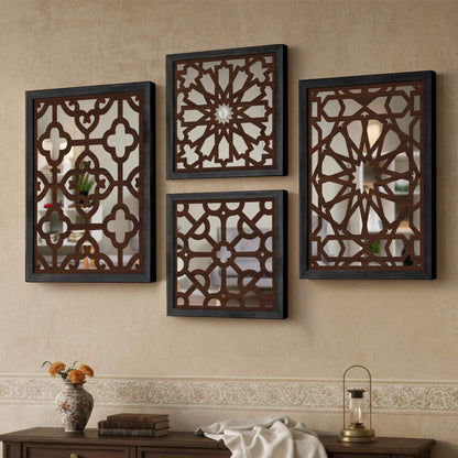 Moroccan Style Mirror Art Set of 4