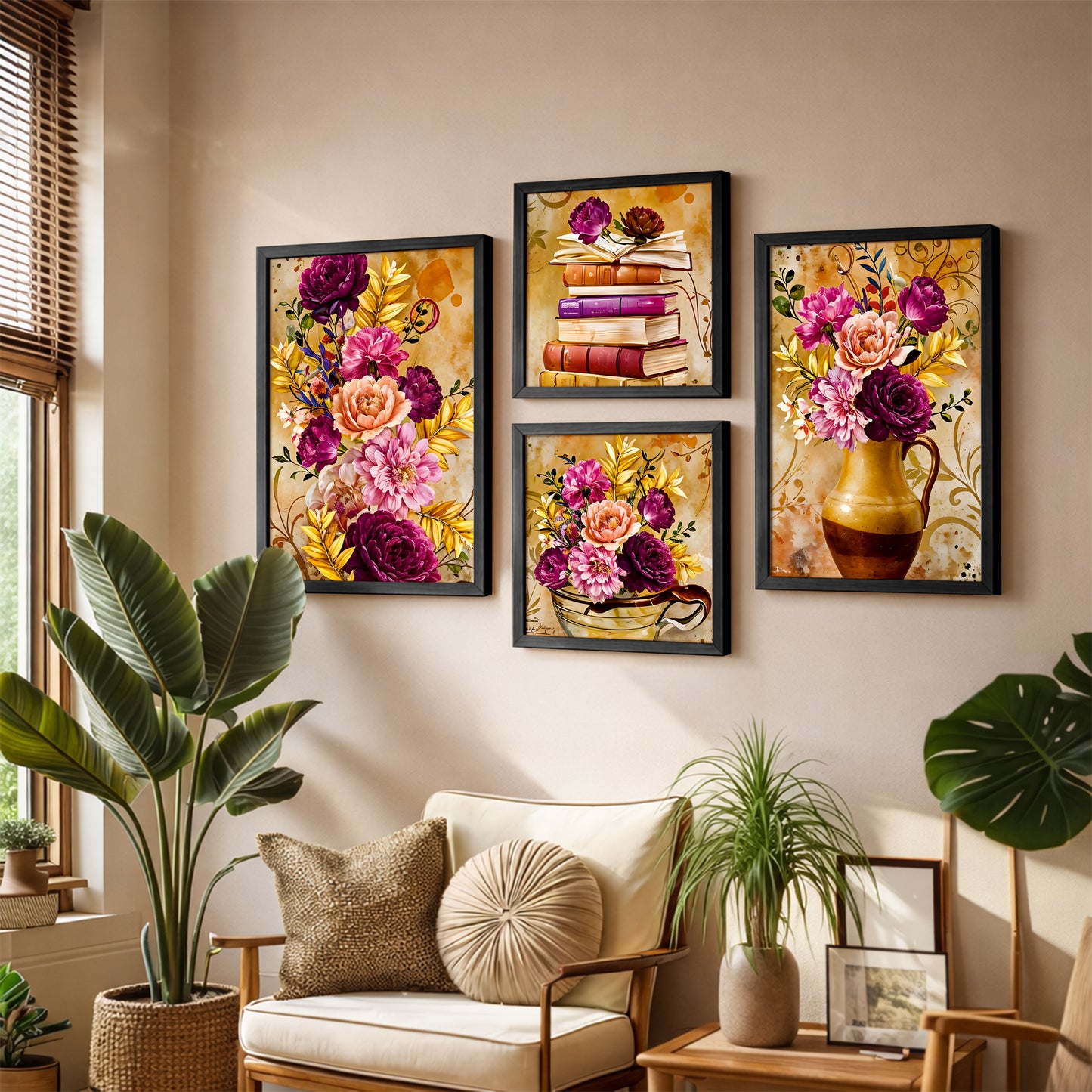 Golden Blossom Collection Set of 4