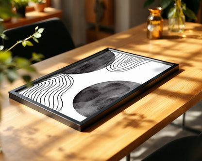 Geometric Wave Abstract Poster