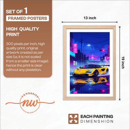 Retro Neon Speed Wall Frame