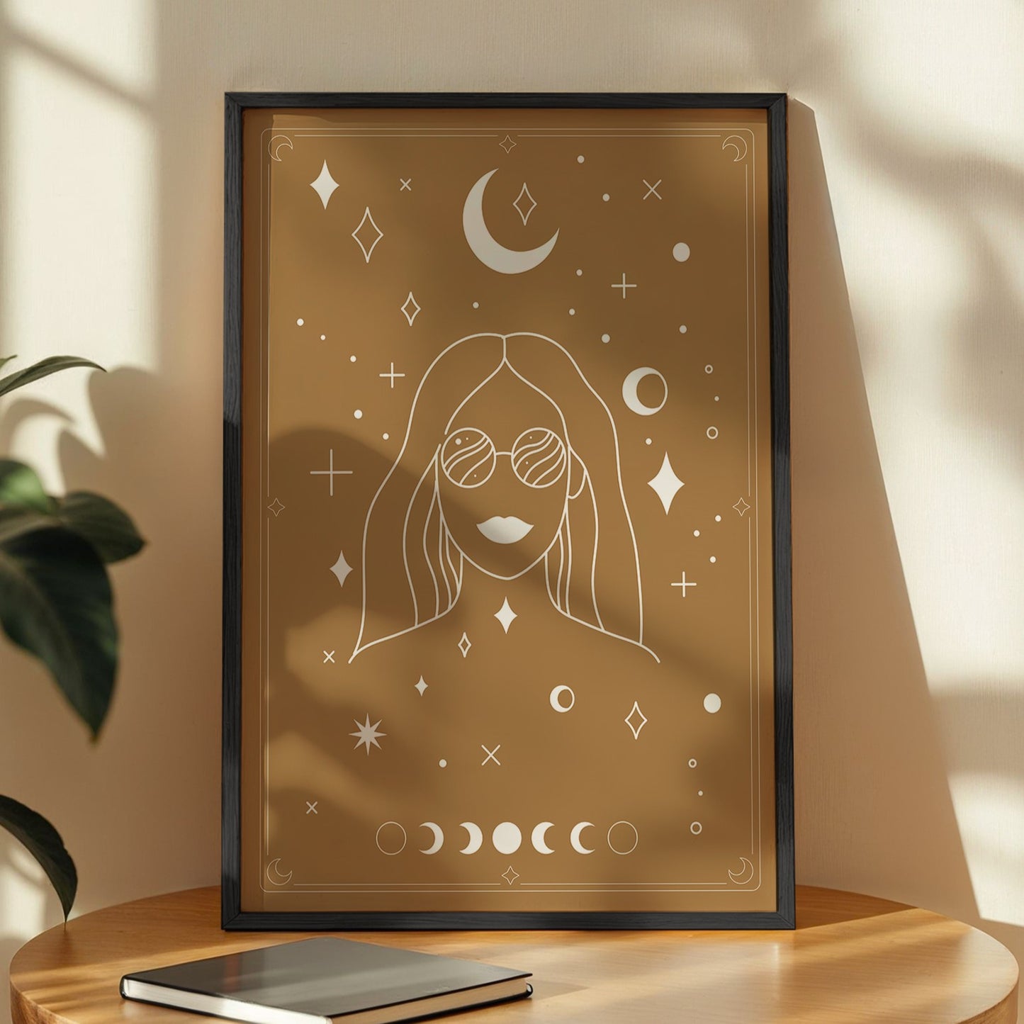 Celestial Boho Girl Wall Art