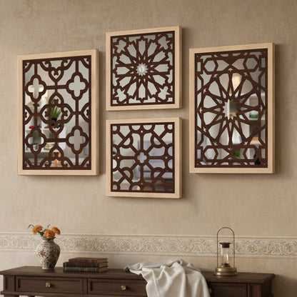 Moroccan Style Mirror Art Set of 4