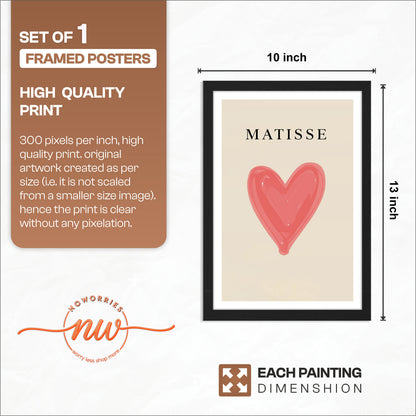 Matisse Heart Minimalist Framed Wall Art