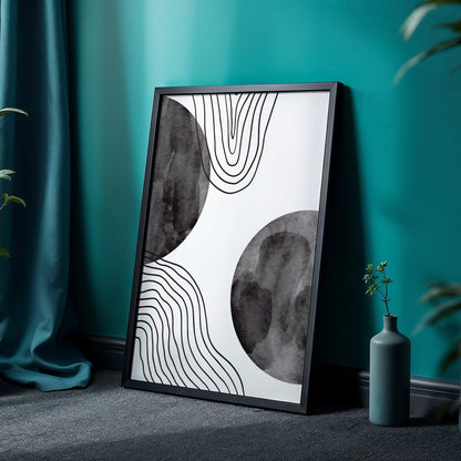 Geometric Wave Abstract Poster