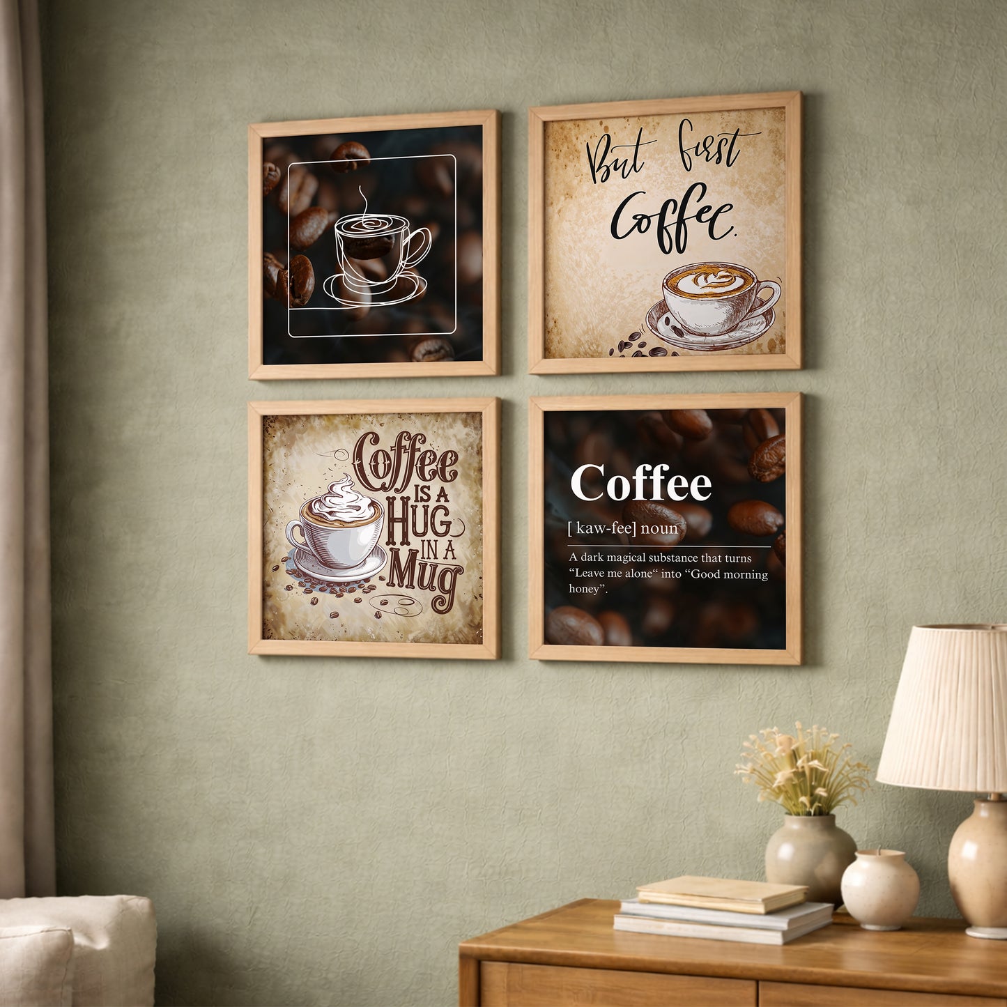 Coffee Lover Wall Art Set of 4