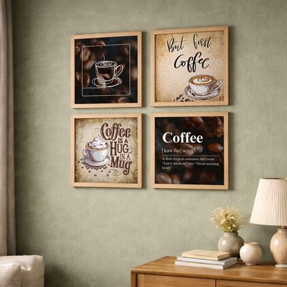 Coffee Lover Wall Art Set of 4