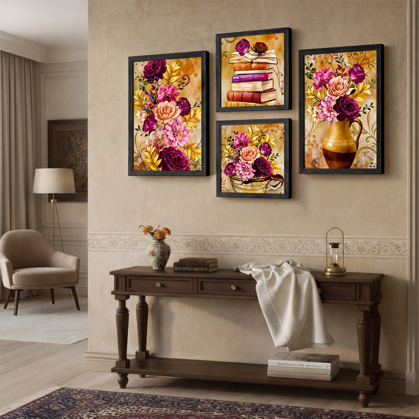 Golden Blossom Collection Set of 4