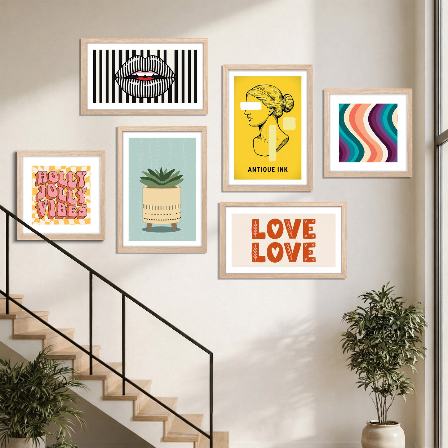 Retro Gallery Wall Set of 6