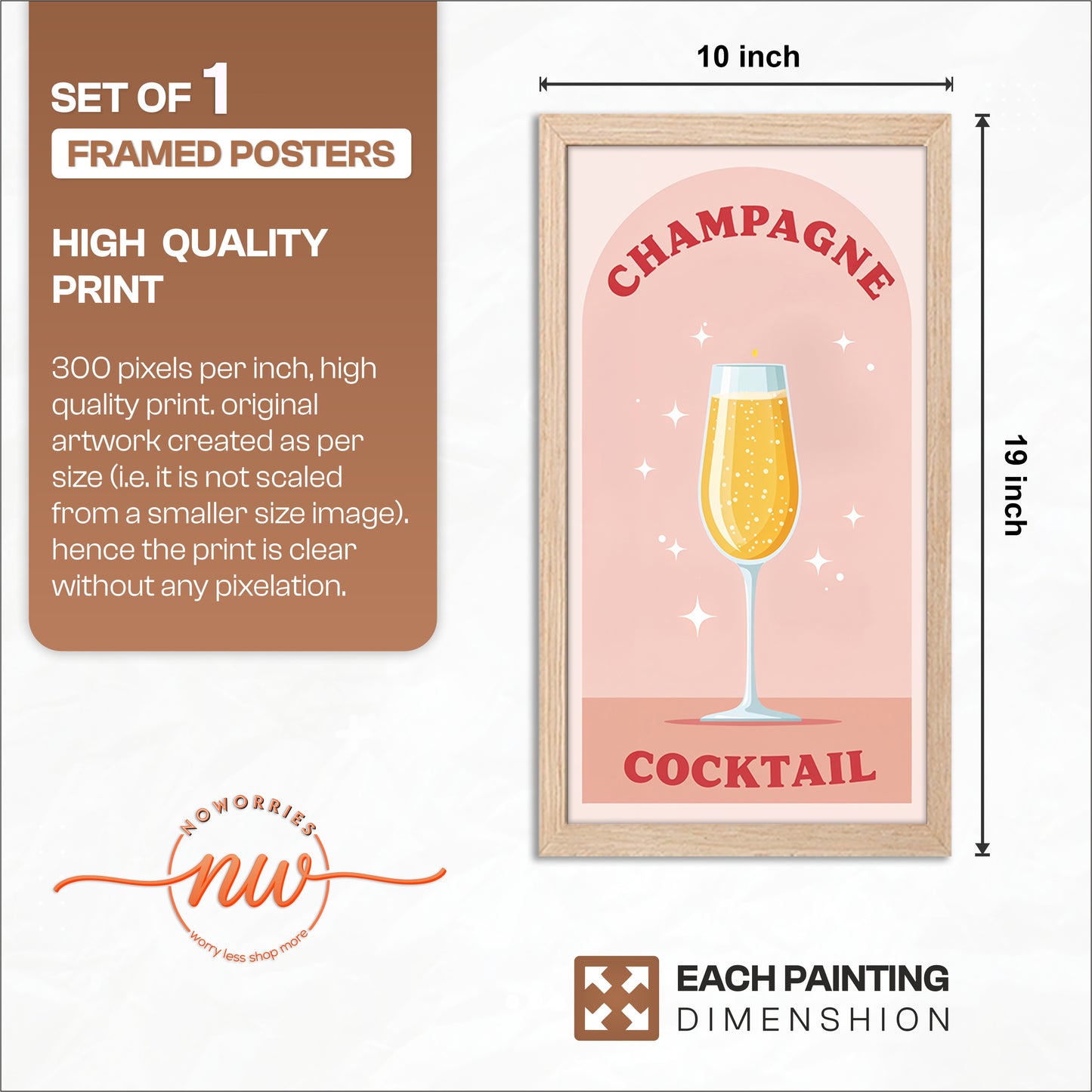 Champagne Cocktail Minimal Art