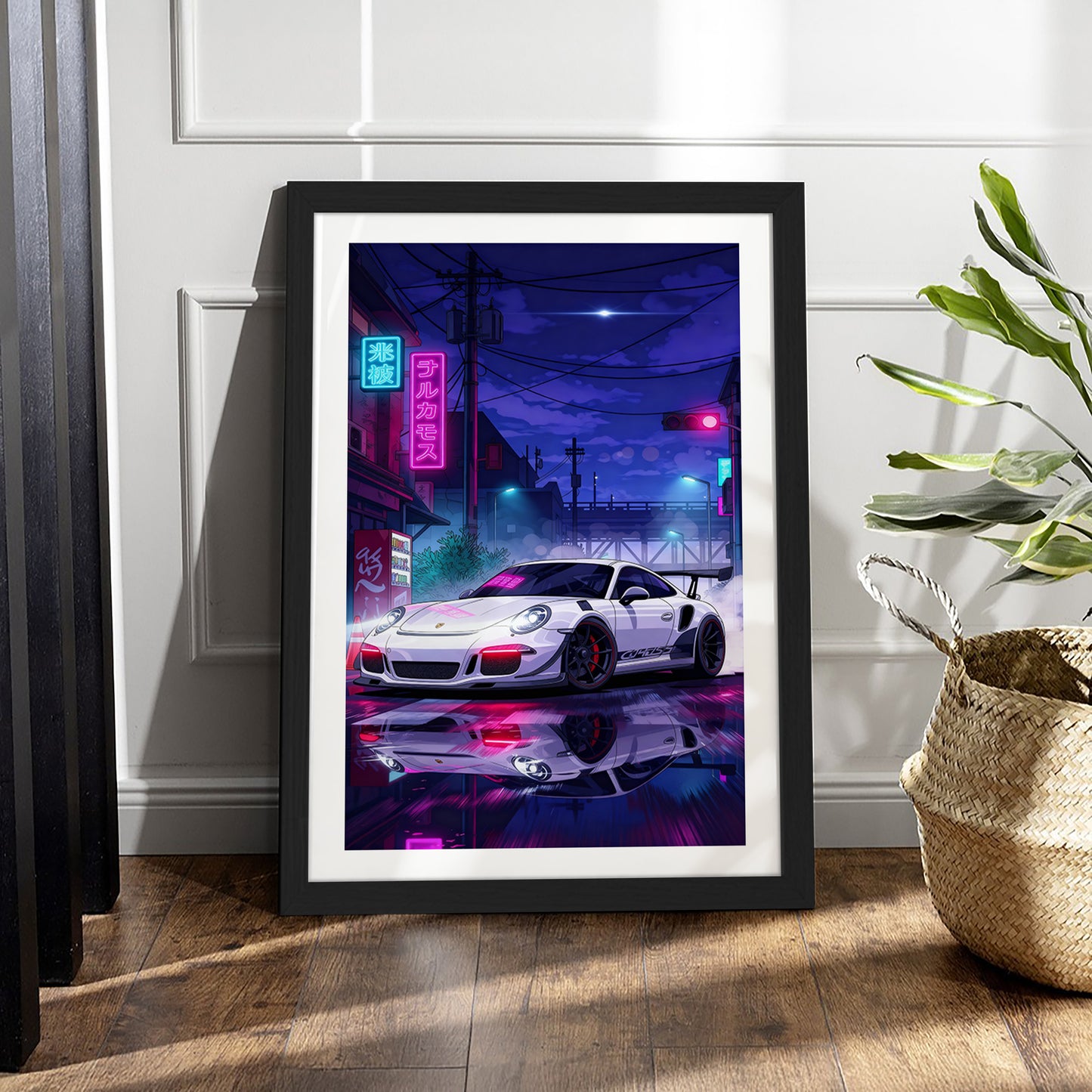 Cyberpunk Porsche Wall Frame