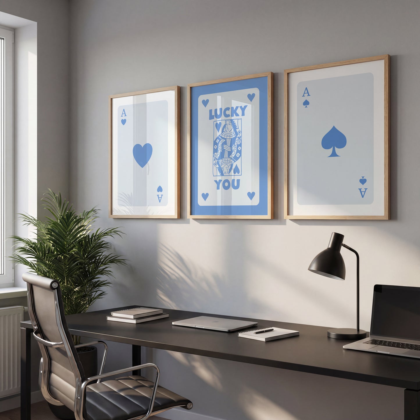 Lucky Cards Wall Art Set of 3