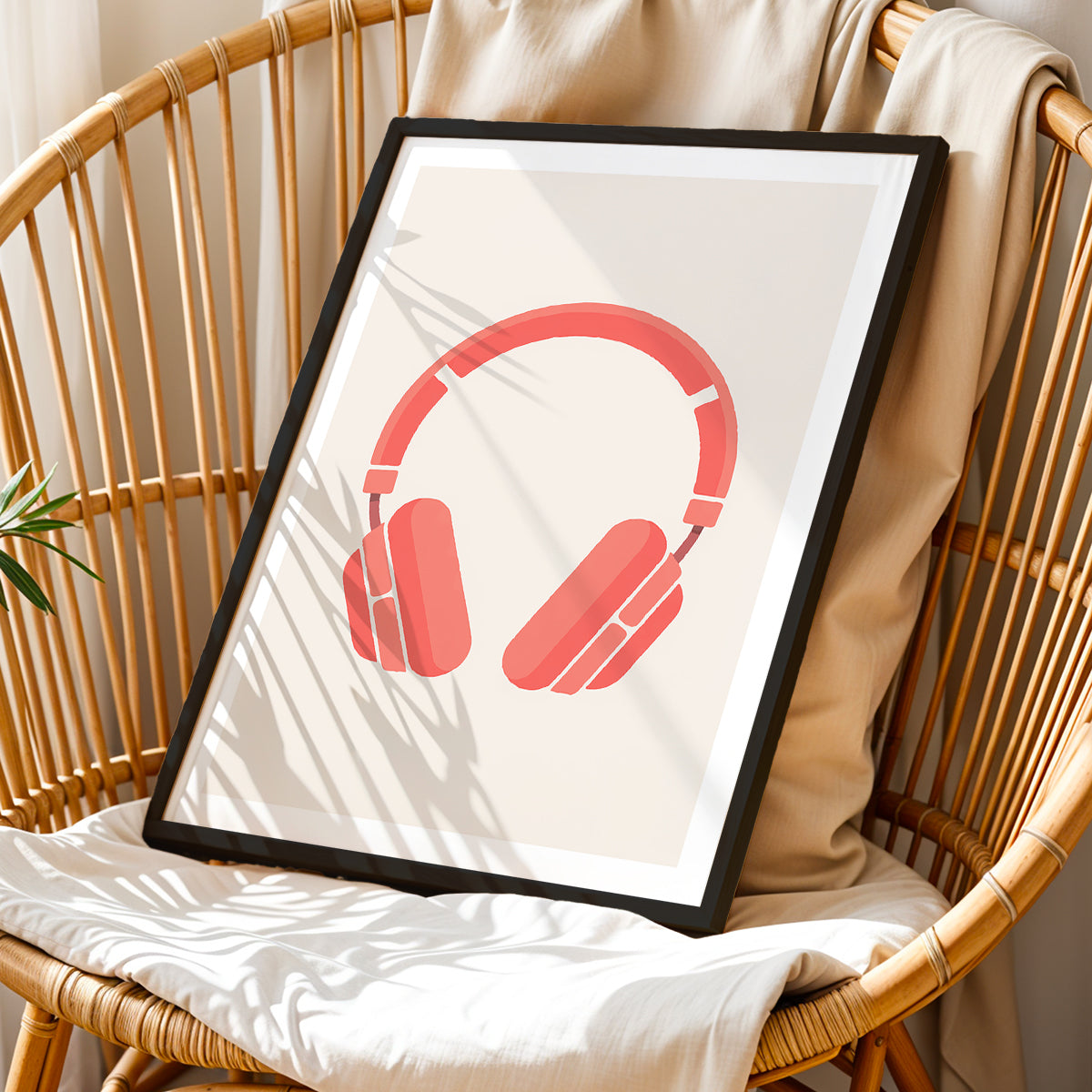 Minimalist Headphones Wall Poster