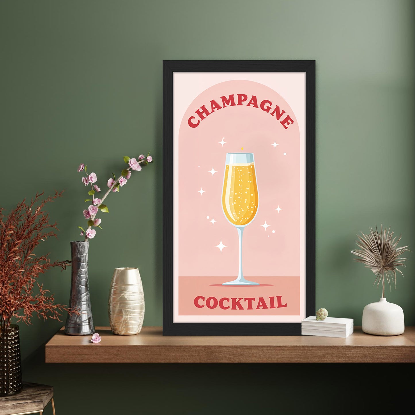 Champagne Cocktail Minimal Art