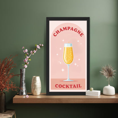 Champagne Cocktail Minimal Art