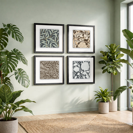 Vintage Floral Wall Frame Set of 4