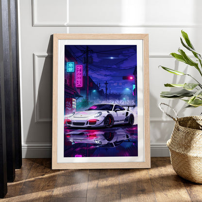 Cyberpunk Porsche Wall Frame