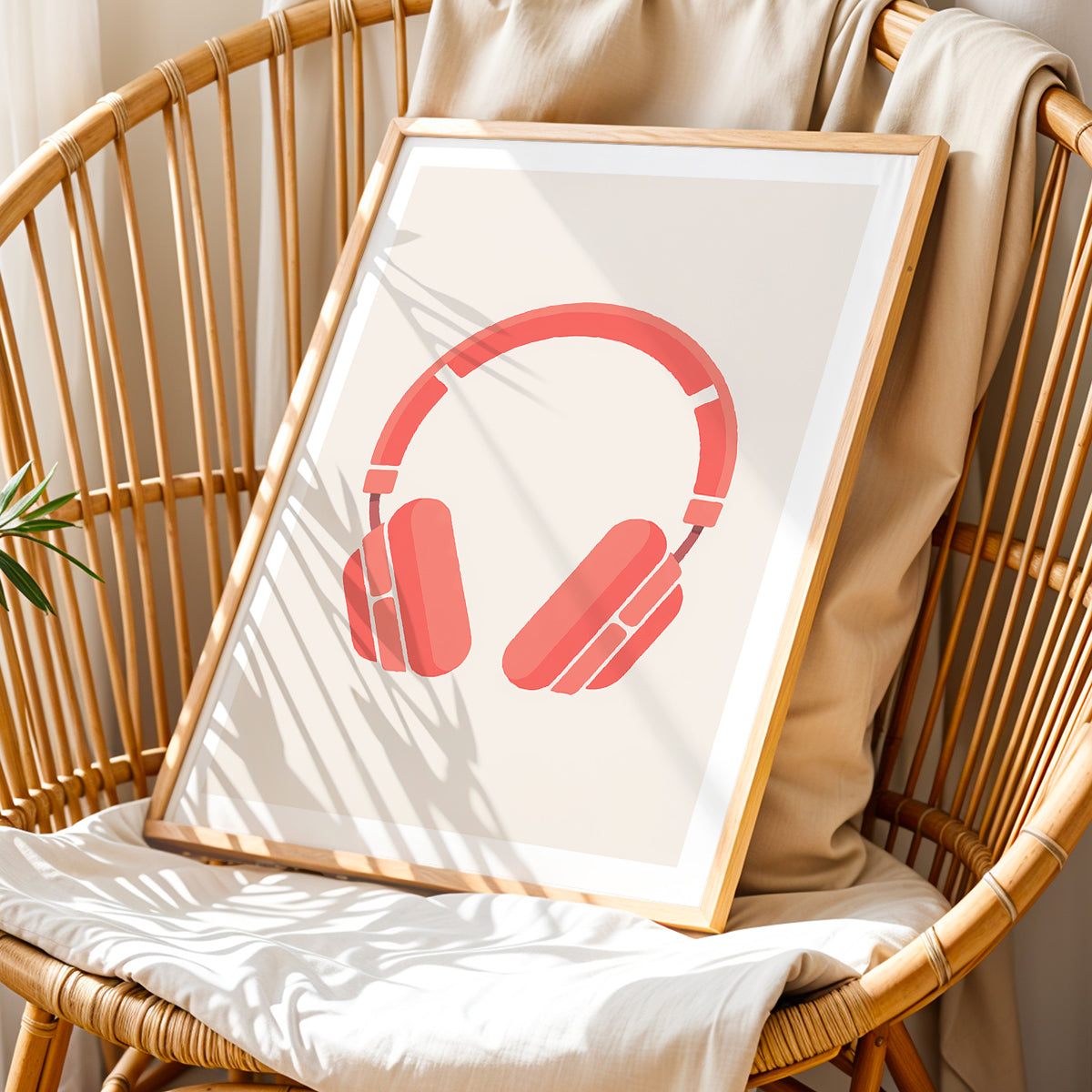 Minimalist Headphones Wall Poster