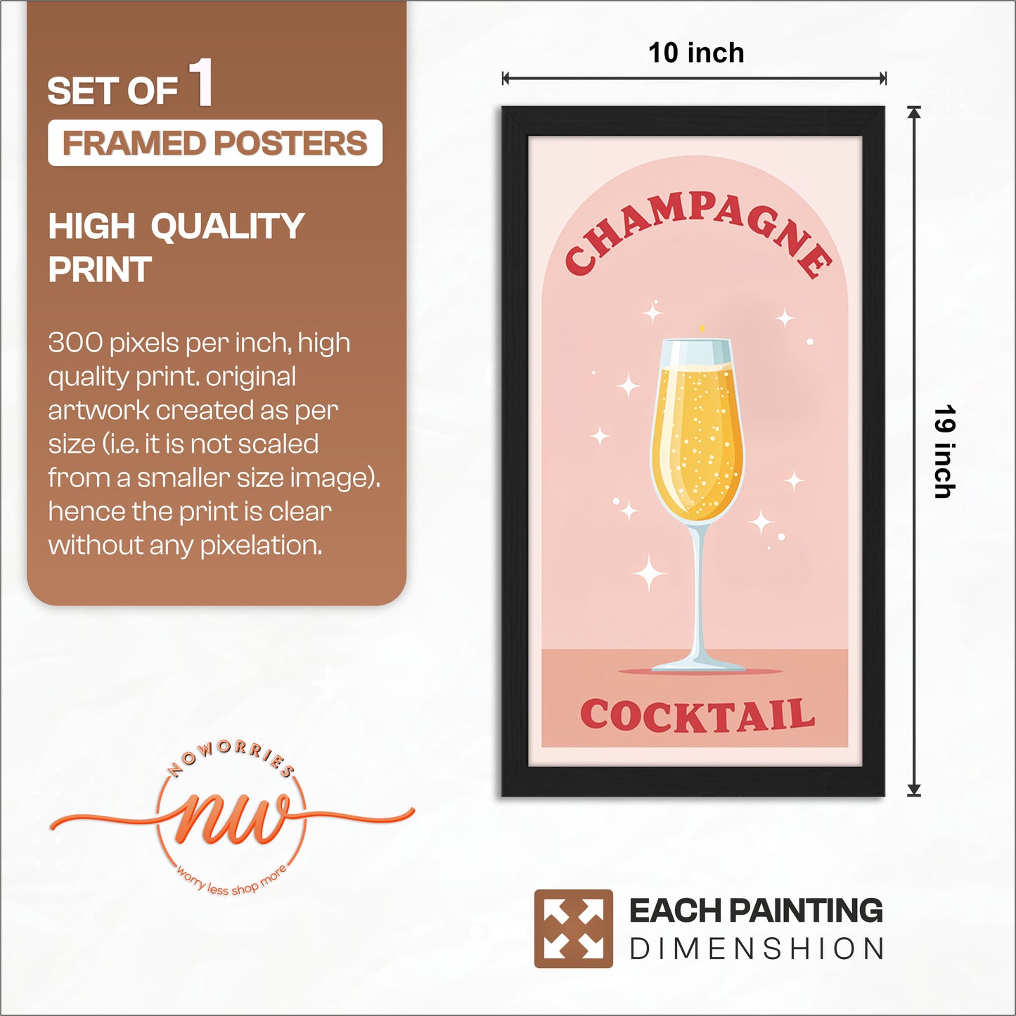 Champagne Cocktail Minimal Art