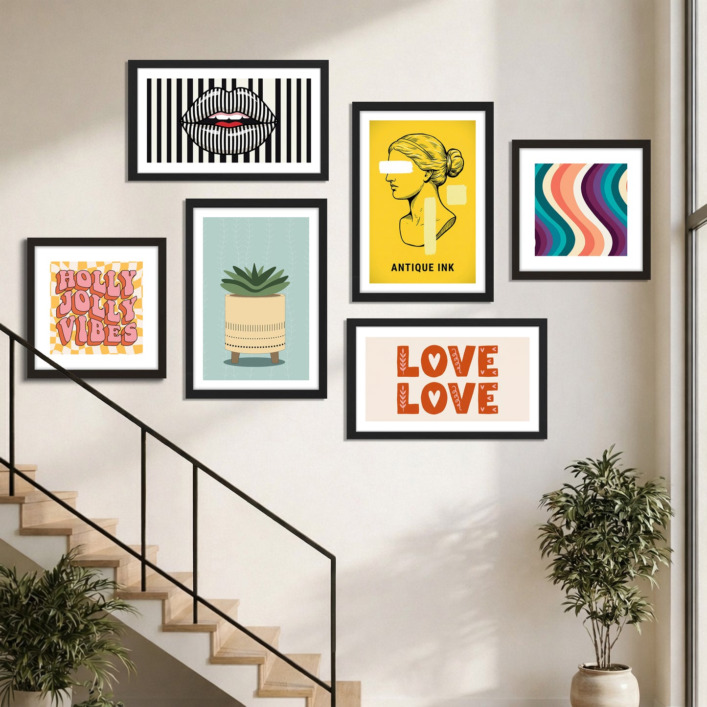 Retro Gallery Wall Set of 6