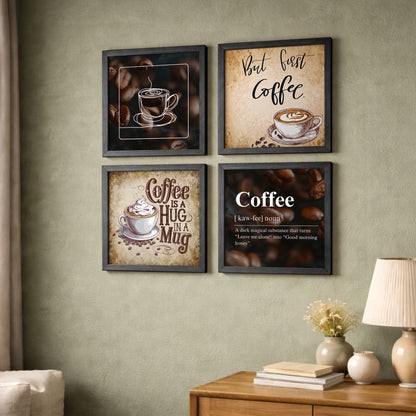 Coffee Lover Wall Art Set of 4