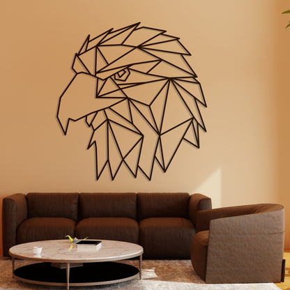 Geometric Eagle Pinewood Wall Art