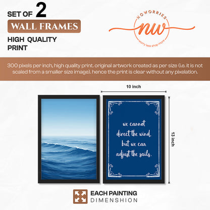 Adjust the Sails Coastal Motivational Wall Art Set of 2