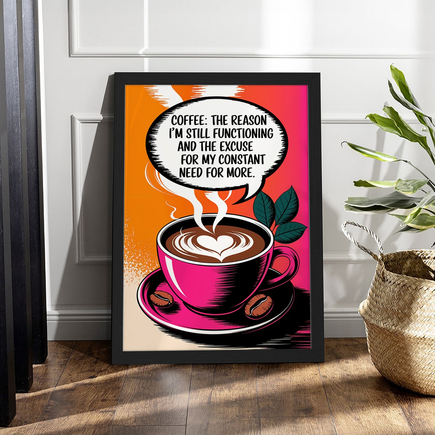 Need More Coffee Wall Frame
