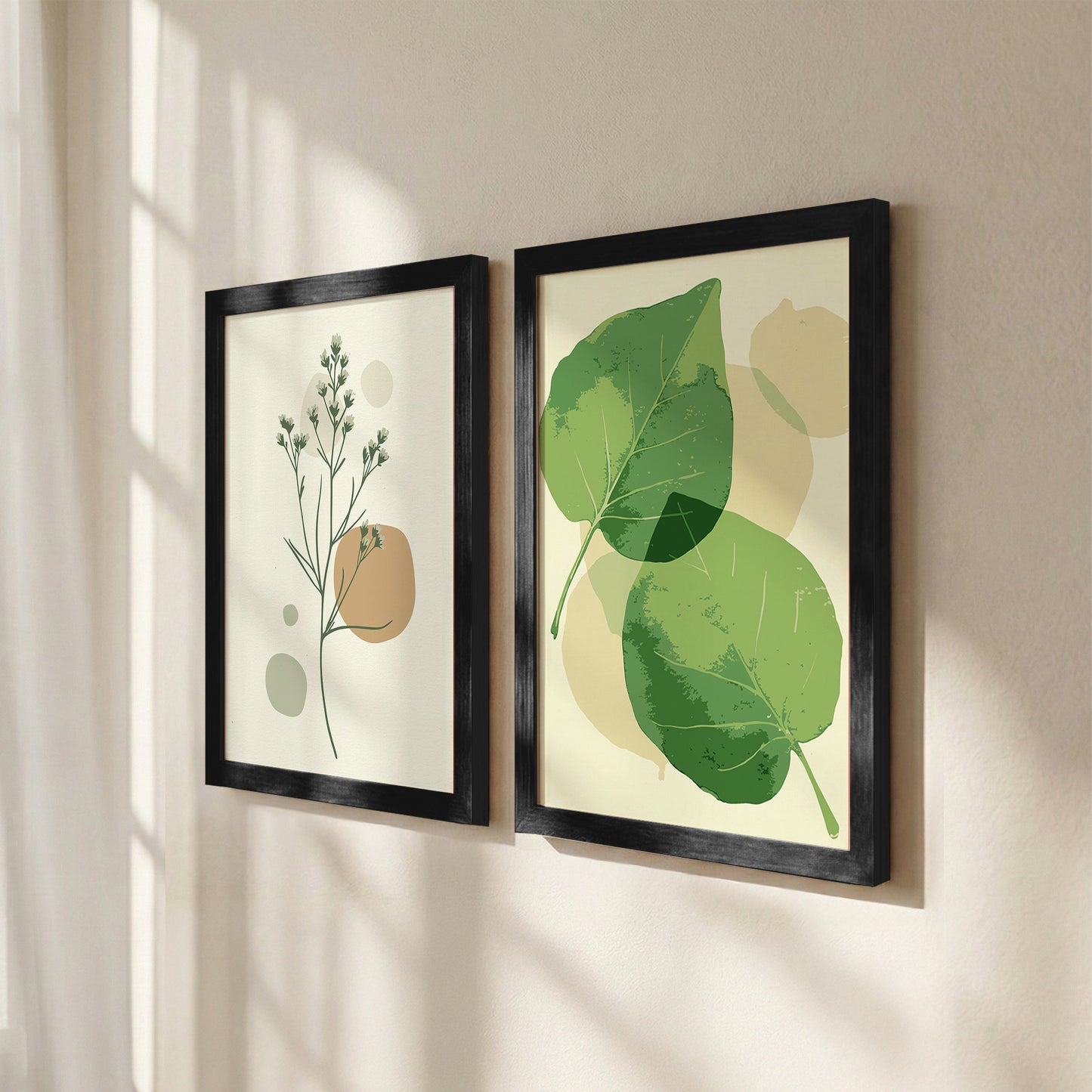 Minimal Botanical Wall Frame Set of 2