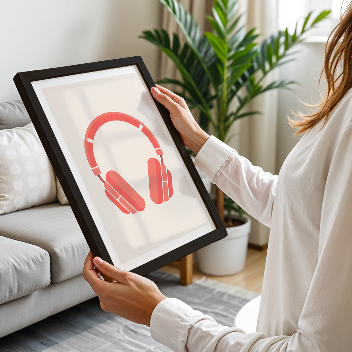 Minimalist Headphones Wall Poster