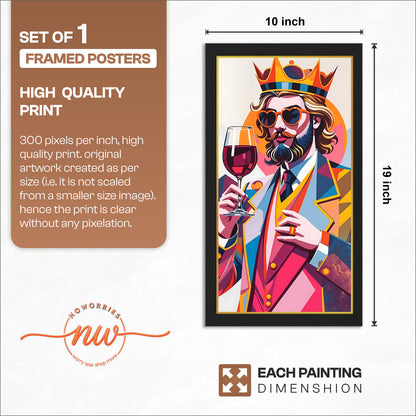 Royal Gentleman Wine Art Frame Set of 1