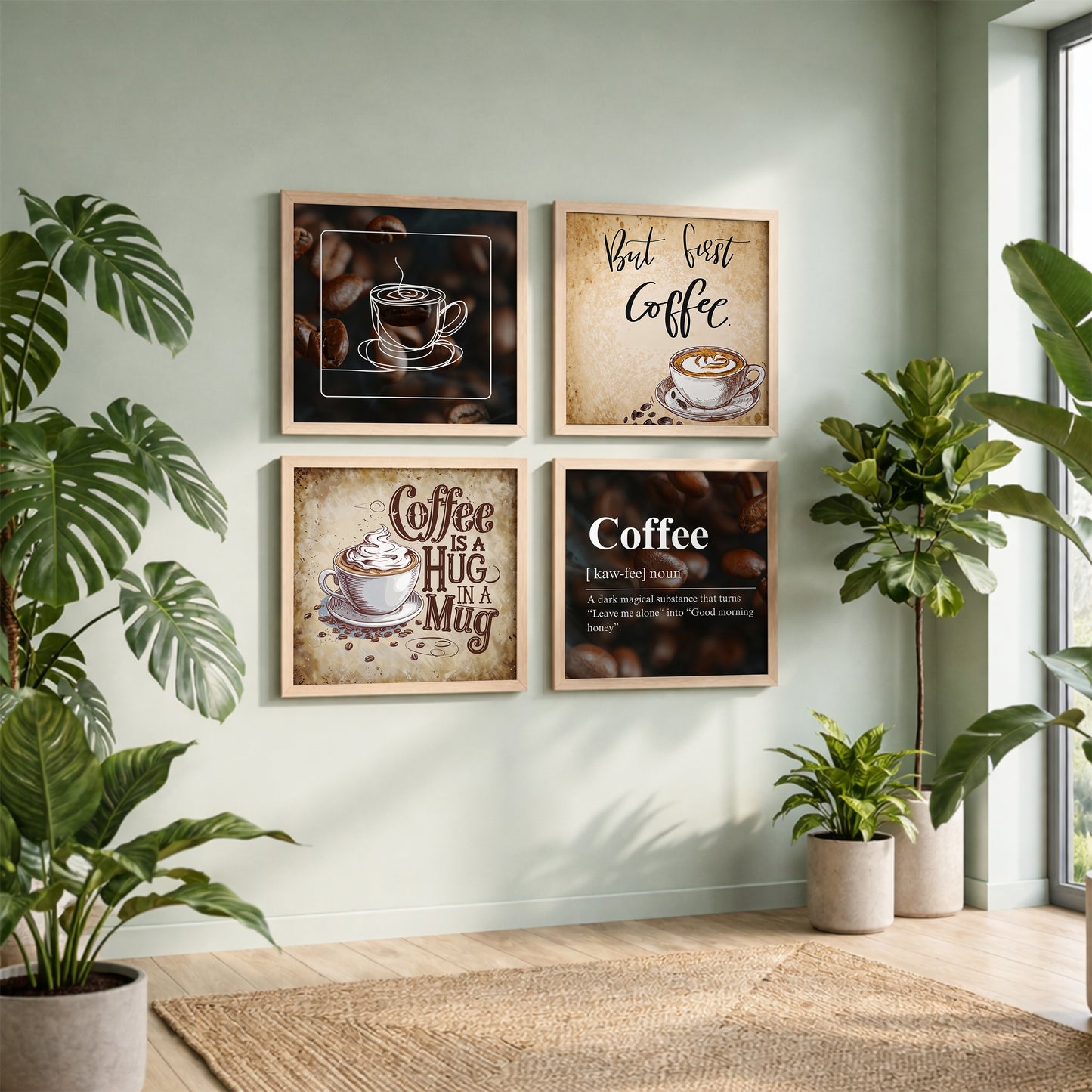 Coffee Lover Wall Art Set of 4
