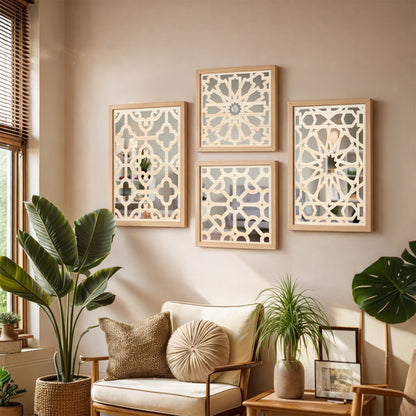 Moroccan Style Mirror Art Set of 4