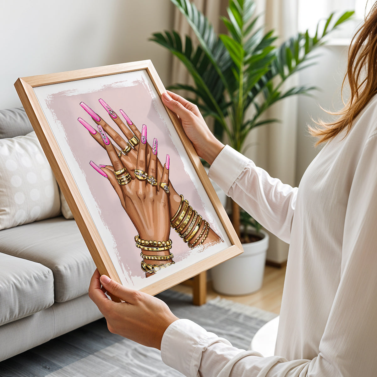 Luxury Nail Art & Jewelry Fashion Wall Print
