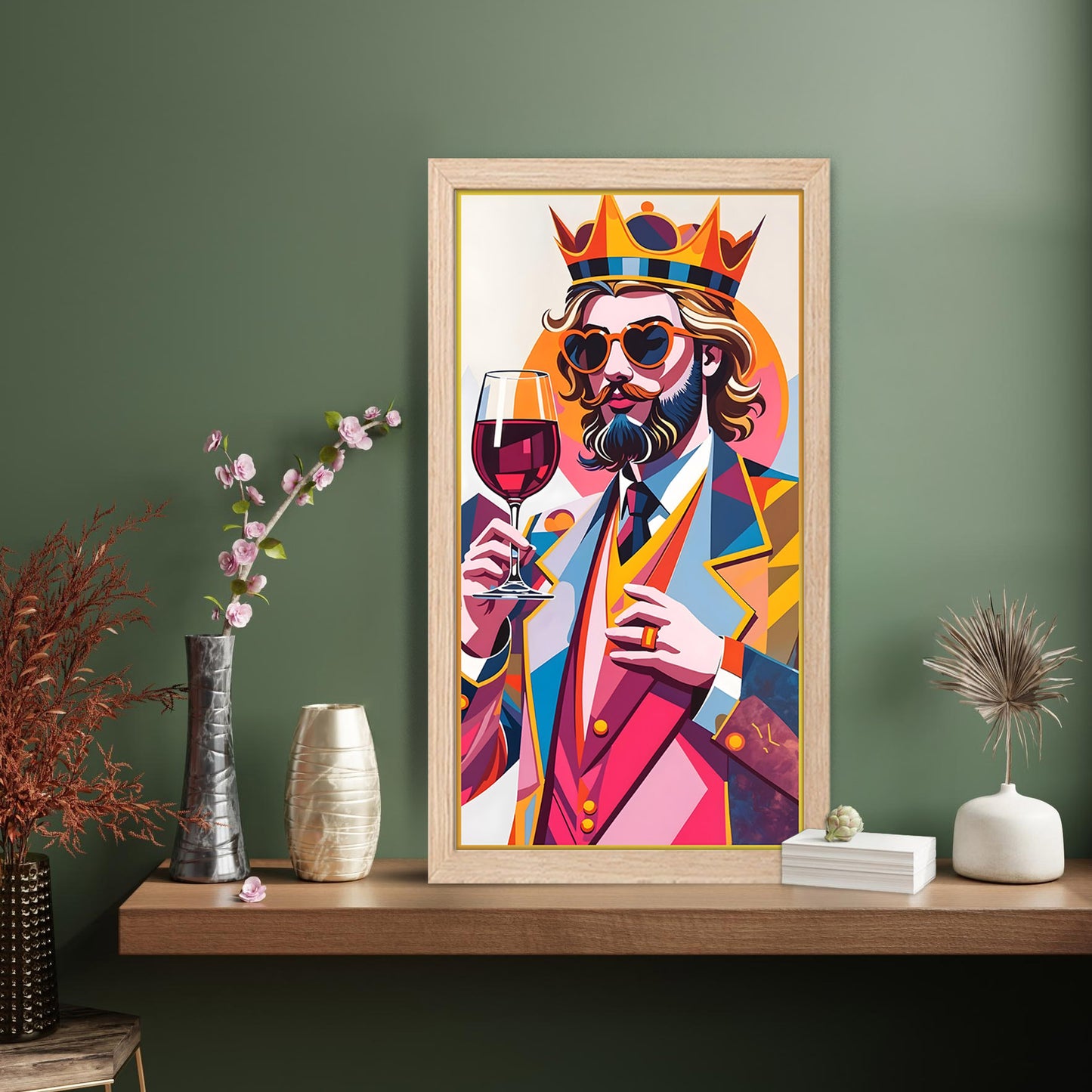 The Wine King Wall Frame
