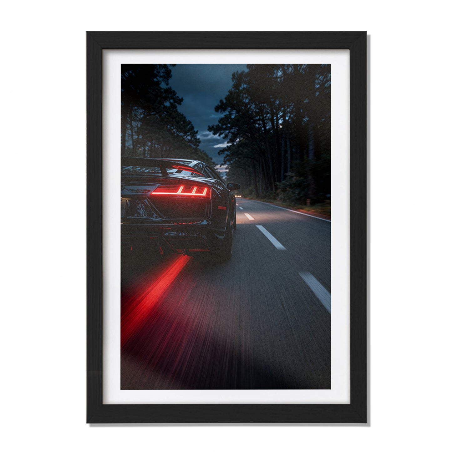 Audi R8 Night Rush Wall Frame