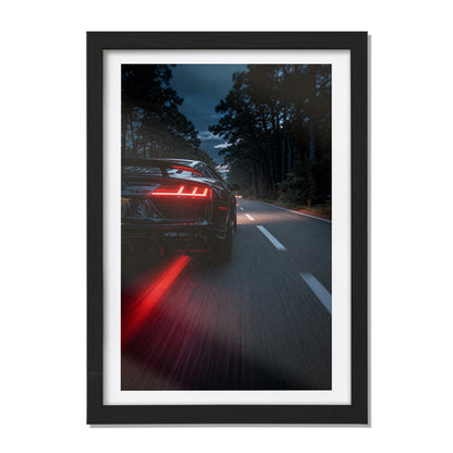 Audi R8 Night Rush Wall Frame