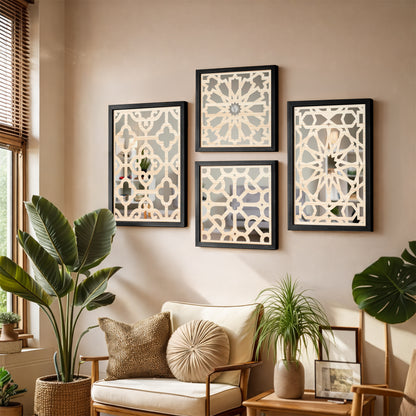 Moroccan Style Mirror Art Set of 4