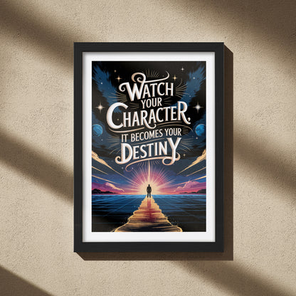 Watch Your Character Motivational Poster