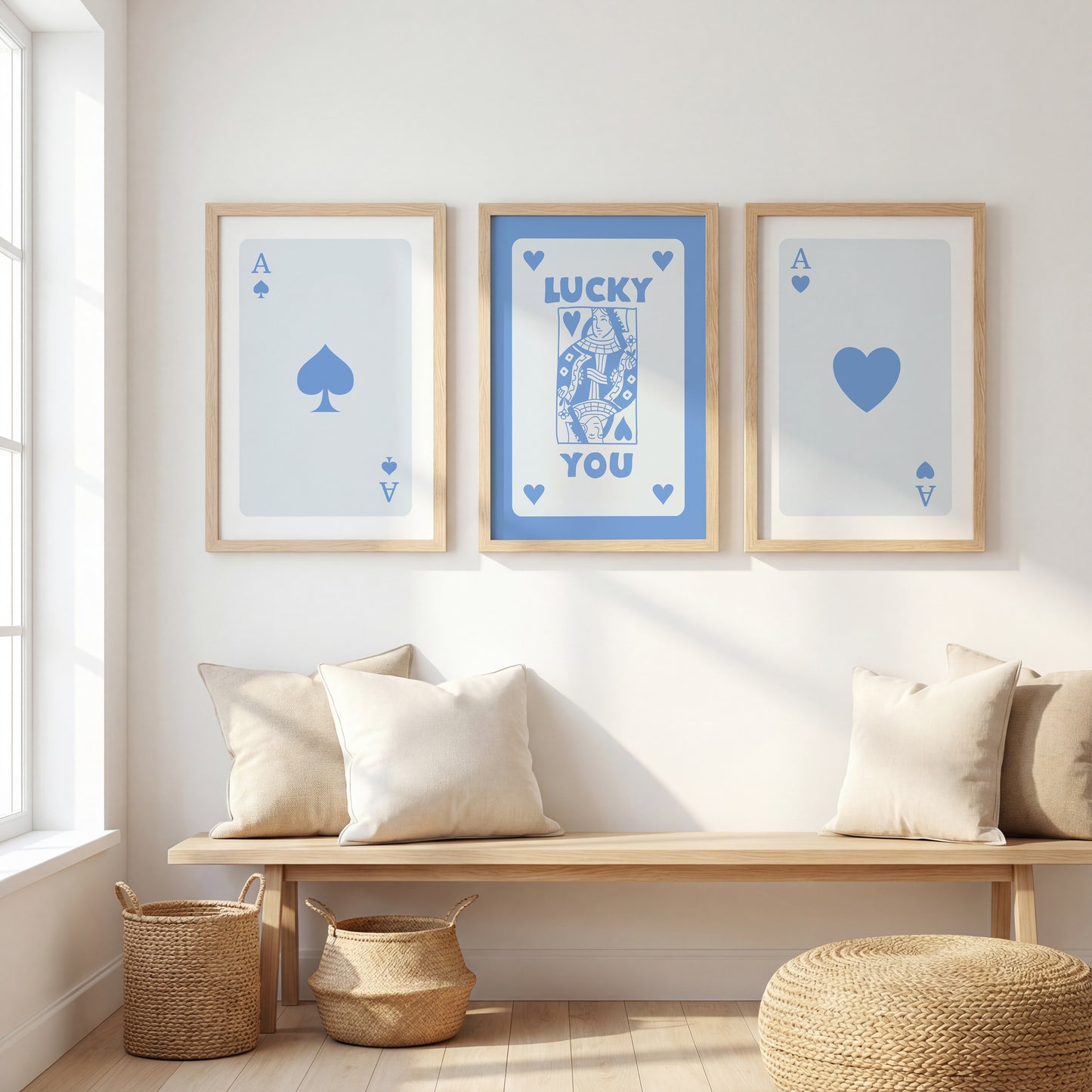 Lucky Cards Wall Art Set of 3